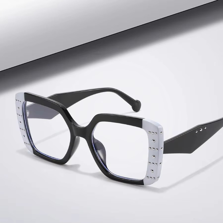 TWOOO Korrektionsbrille, quadratisch, Vollrand, Kunststoff, schwarz - Bild 4