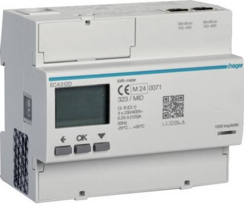 Hager ECA312D Digitaler Energiezähler in Weiß - Bild 1