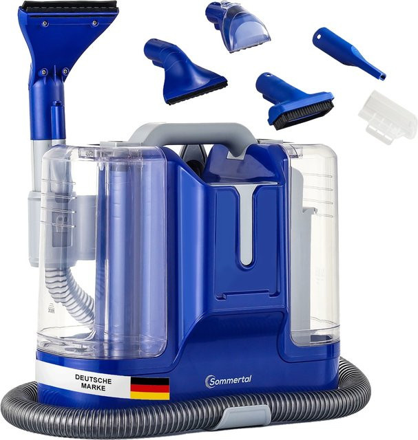 SOMMERTAL CompactCleaner WS450 5in1 Waschsauger in Blau mit 450W Motor für Teppiche, Polster, Sofa und Auto - Bild 1