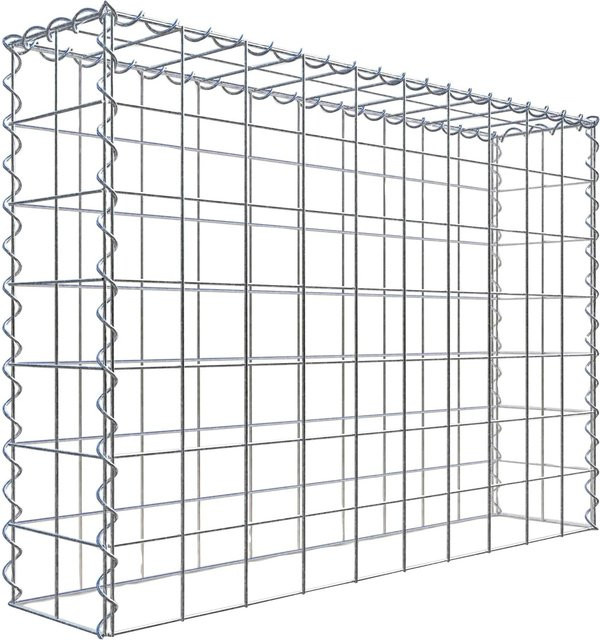 Gabiona Gabione-Anbaukorb Typ 3 in Silbergrau, Drahtgitter aus Stahl, B/T/H: 70 x 100 x 20 cm, Maschenweite 10 x 10 cm - Bild 1