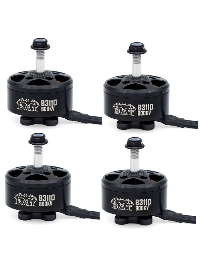 Surpass Hobby Bat B3110 Bürstenloser Motor, 4-teiliges Set, Metall, Schwarz - Bild 4