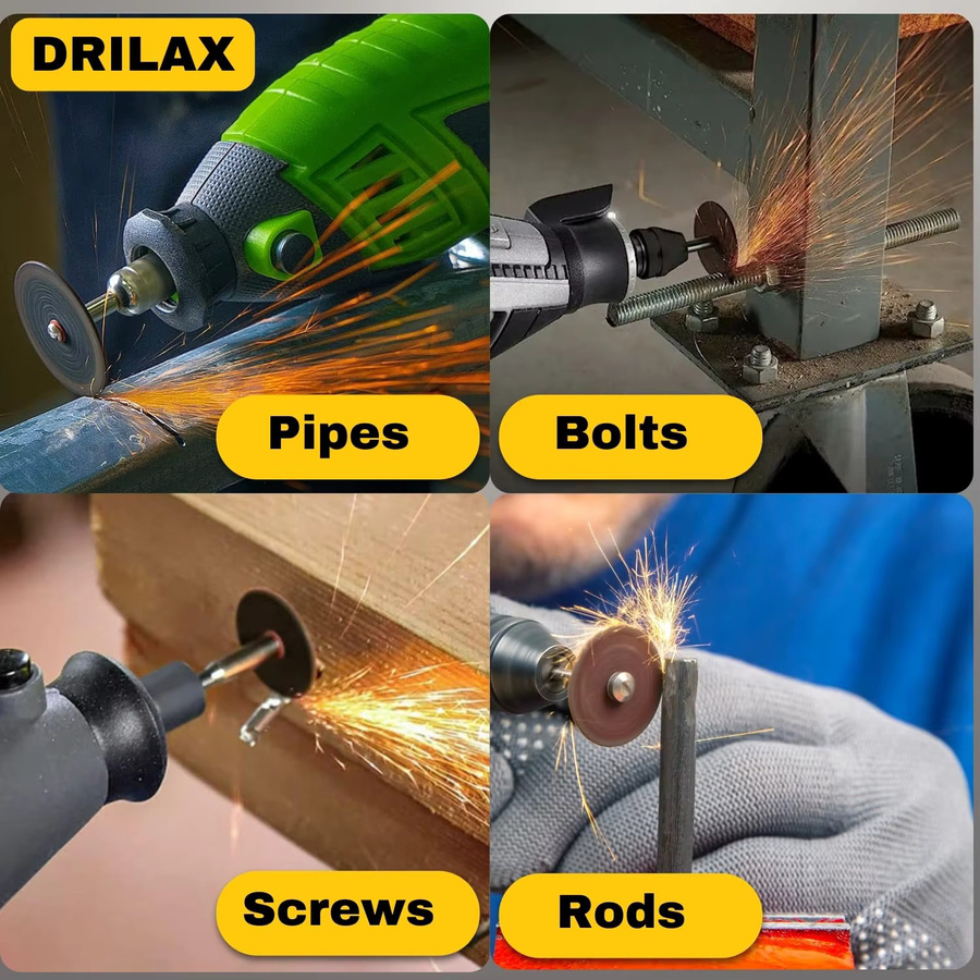 SI FANG Mini-Metalltrennscheibe zum Schleifschneiden für Drehwerkzeuge mit Dorn - Bild 6