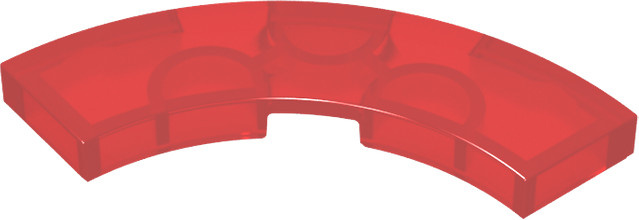 Gobricks 3x3 Arc Macaroni Flat Tile Gobricks GDS-2182, Zubehör, Rot - Bild 1