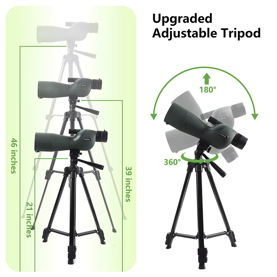 Professionelles Teleskop-Spektiv mit Zoom-Monokular FMC BAK4 für Jagd, Vogelbeobachtung und Zielschießen in Grün und Schwarz - Bild 4