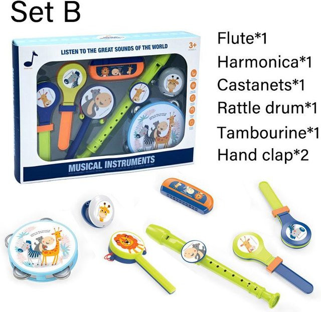 Linyi toy car Montessori Baby Musikinstrument Spielzeug, Kunststoff, Mehrfarbig, ab 3 Jahre - Bild 1