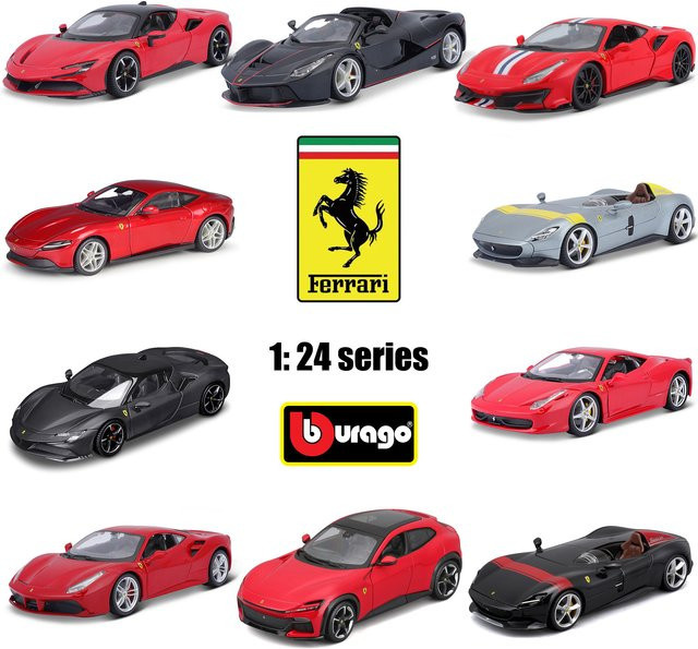 Bburago Ferrari, Modellauto, 1:24, Metall, Rot - Bild 1