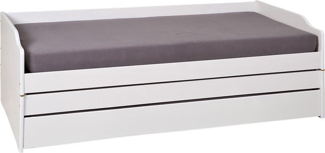 INTER LINK Funktionsbett Lotar in Weiss mit Schubladen und Doppelrosten, B/T: 90 x 200 cm - Bild 1