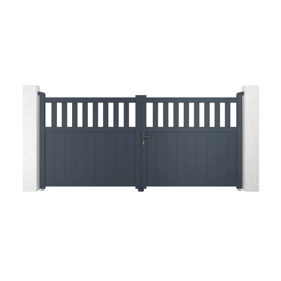 Casanoov Elektrisches Flügeltor Santis aus Aluminium in Grau inklusive Drehtorantrieb Ranger B150, B/H: 305 x 140 cm - Bild 2