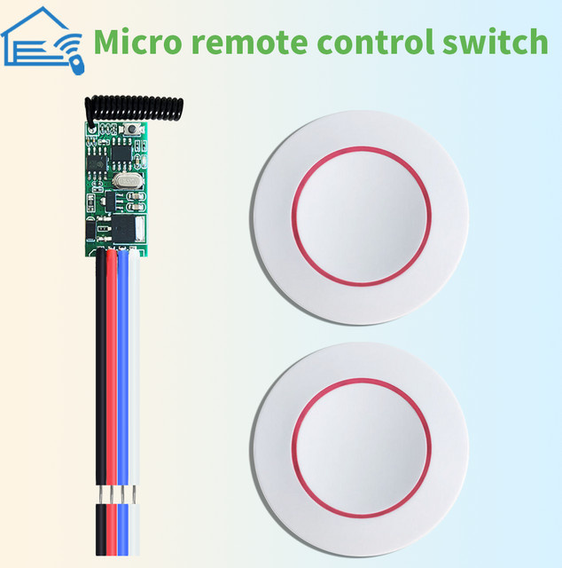 Universelle 433 MHz Drahtlose Fernbedienung mit Mini Relais Empfänger und Sender für LED, DC 3,6 V bis 24 V - Bild 1