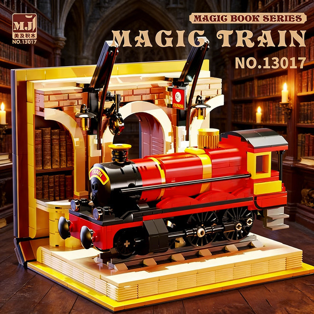 MJ BLOCK Magischer Bahnhofsmodell-Bausatz, Bausteine Spielzeug - Bild 1