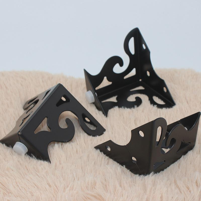 4 Stück Metallmöbelfüße von Yiran Furniture mit durchbrochenem Muster in Schwarz oder Silber, Höhe: 8 cm - Bild 2