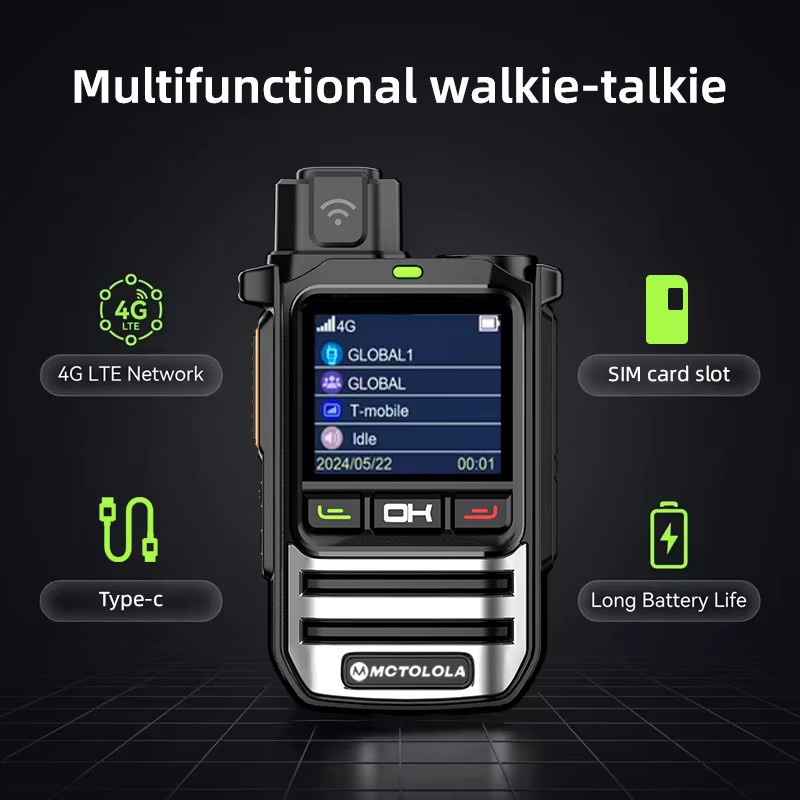 Motorola 4G PoC Funkgerät mit lebenslanger kostenloser SIM-Karte, Black, Langstrecken-Walkie-Talkie für Wandern und Camping - Bild 2