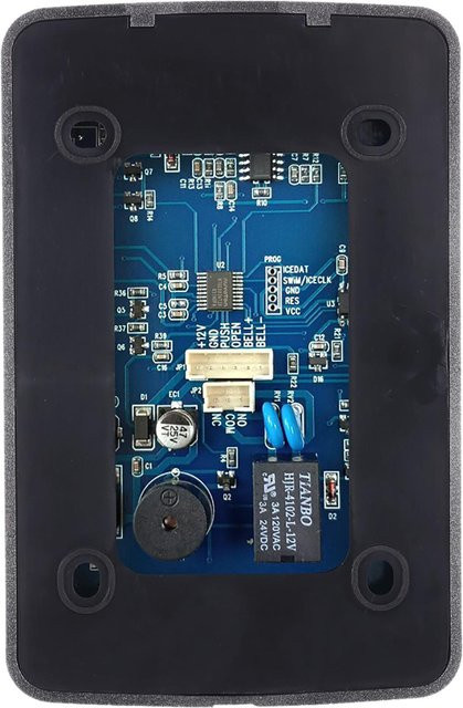 ZY-jieri Einzel-Türzugangskontrollsystem mit Tastatur und 10 ID-Schlüsselanhängern, 125KHz Proximity Standalone-Leser in Schwarz - Bild 1