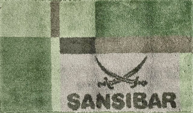 Badematte SANSIBAR in Grün, rechteckig, B/T: 120 x 70 cm - Bild 1