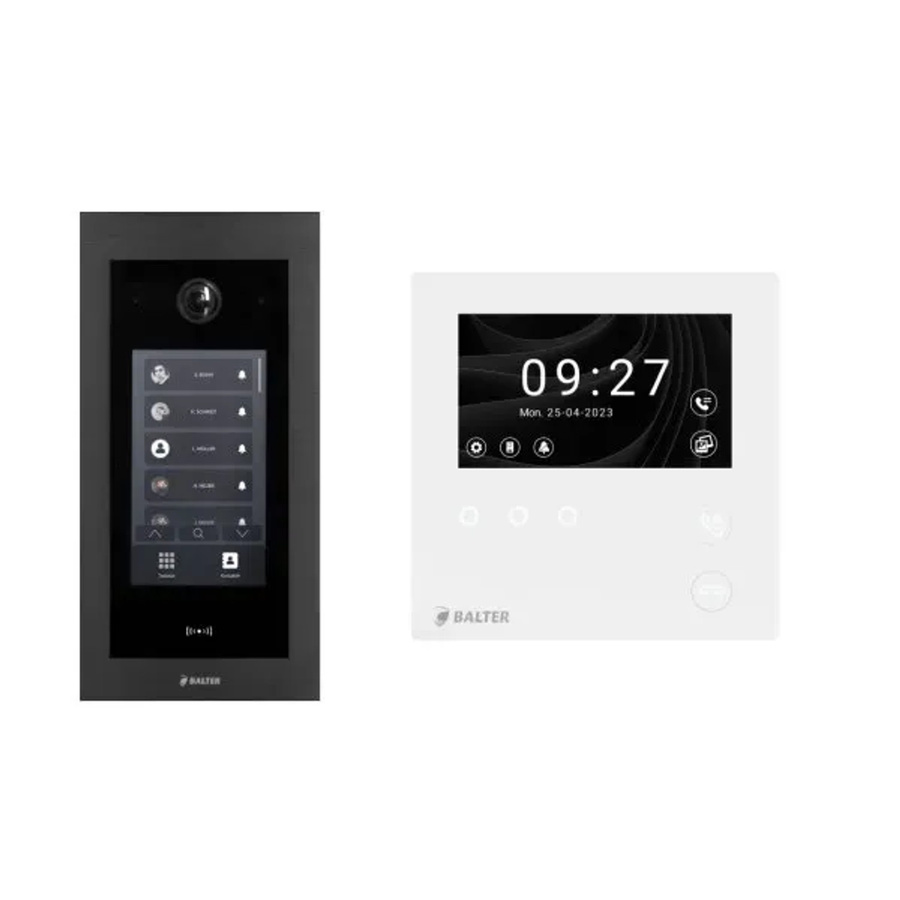 Balter EVO-HD Video-Türkommunikationssystem mit Unterputz-Türstation, Full-Touch-Display und 1x 4,3 Zoll Mini-HD Monitor in Schwarz - Bild 2