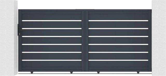 Casanoov Elektrisches Schiebetor Vogel mit Schiebetorantrieb Ranger C300 aus Aluminium, Farbe: Anthrazit, B/H: 300 x 140 cm - Bild 1