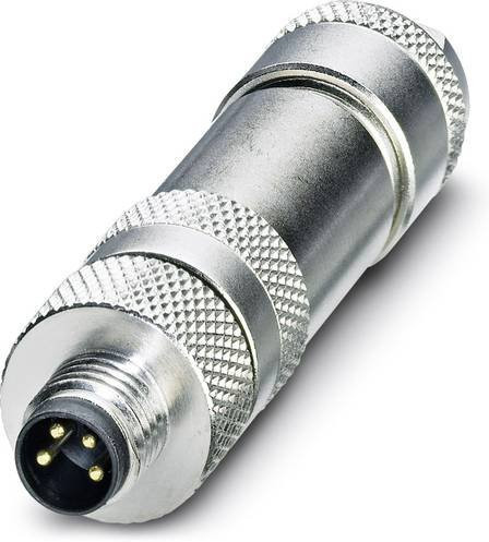 Phoenix Contact M8 Sensorsteckverbinder gerade mit Stift und Schraubanschluss, 4-polig, Farbe Silber - Bild 1
