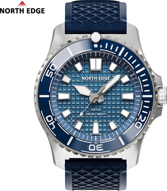 NORTH EDGE Armbanduhr Solar, Edelstahl, Silber, Herren - Bild 1