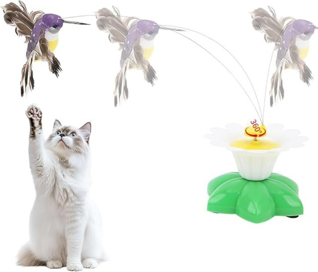 Otmagelu Lustiges fliegendes Vogel-Katzenspielzeug, mit Befestigungsband - Bild 1