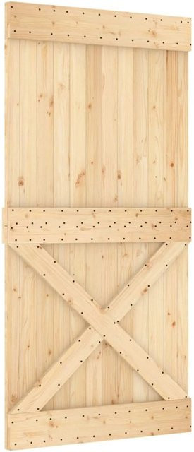 vidaXL Schiebetür NARVIK in Natur und Schwarz, B: 100 cm, H: 210 cm - Bild 1