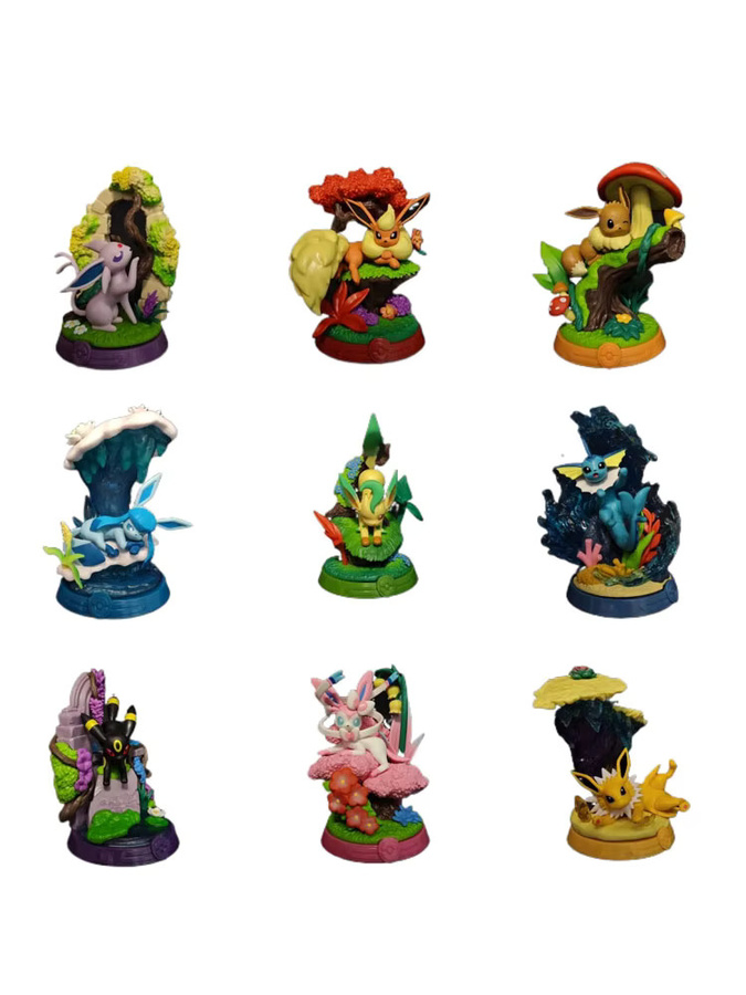 TAKARA TOMY Pokémon Eevee, Sammelfiguren-Set, 9-teiliges Set - Bild 2
