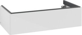 V&B Waschtischunterschrank Antao mit Auszugsbeleuchtung, Farbe: Weiß lackiert, B/T/H: 98,8 x 25,6 x 49,3 cm, ohne Front - Bild 1