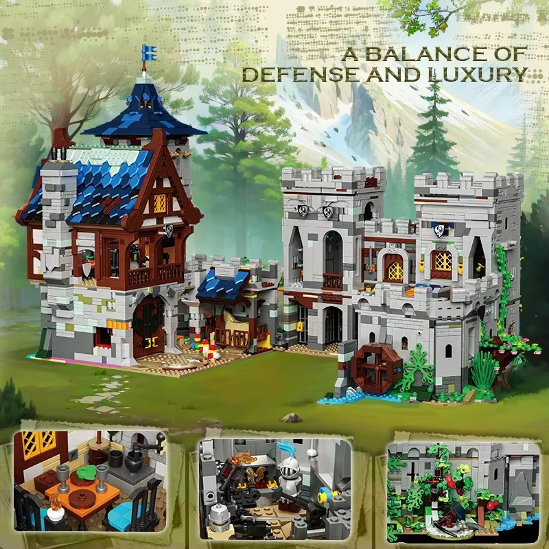 AMAZINGBLOKS Medieval Dschungel Schloss Bausteine Set mit 6640 Teilen, Multicolour, Pädagogisches Spielzeug für Kinder ab 14 Jahren - Bild 2