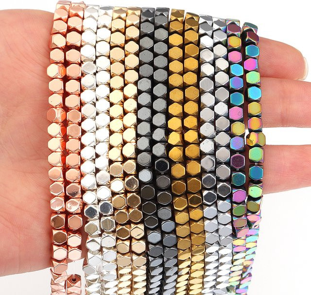 Louleur Perlen Hämatit, Bunt, 4mm, Unisex - Bild 1