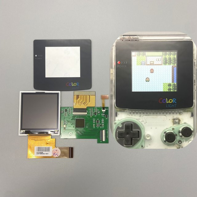 GBC LCD-Bildschirm mit hoher Helligkeit für Gameboy Color in Schwarz, 2,2 Zoll, Plug-and-Play ohne Schweißen - Bild 1