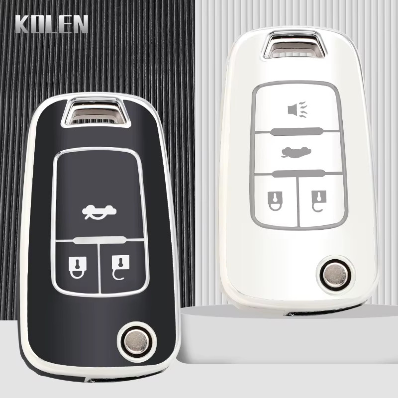 KOLEN TPU Autoschlüsselhülle für Chevrolet Cruze Aveo Trax Sail Malibu sowie Opel Vauxhall Astra Corsa Meriva Insignia mit 3 4 5 Tasten - Bild 2