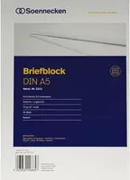 Soennecken Briefblock DIN A5 in Weiß und Blau mit Karomuster - Bild 1