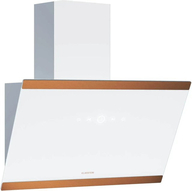Klarstein FlashLine 60 Dunstabzugshaube in Weiß mit A++ Energieeffizienz, 524 m³/h Leistung, 3 Stufen und Touch-Bedienung für Abluft oder Umluft - Bild 1