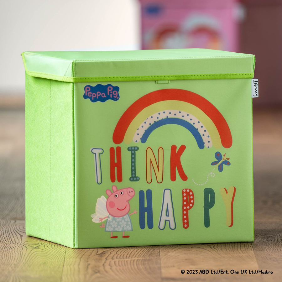 Lifeney Aufbewahrungsbox Peppa Pig Happy mit Deckel, grün/mehrfarbig, B/T/H: 33 x 33 x 33 cm - Bild 2