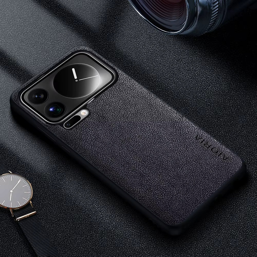 Premium Leder Handyhülle für Xiaomi 17 Pro Max Ultra in Braun im Retro Business Design - Bild 2