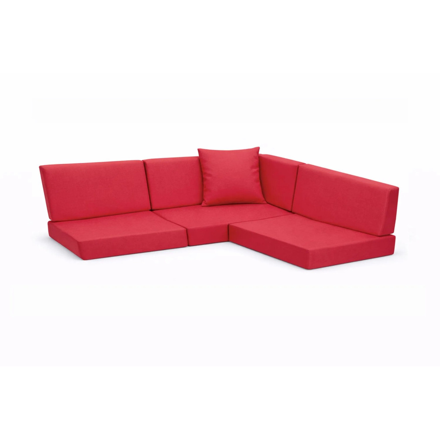 Setgarden Palettenkissen 8er Set für Outdoor in Rot mit Sitzkissen und Rückenkissen, Sitzkissen B/T/H: 120 x 60 x 10 cm, Rückenkissen B/T/H: 120 x 40 x 10 cm - Bild 2