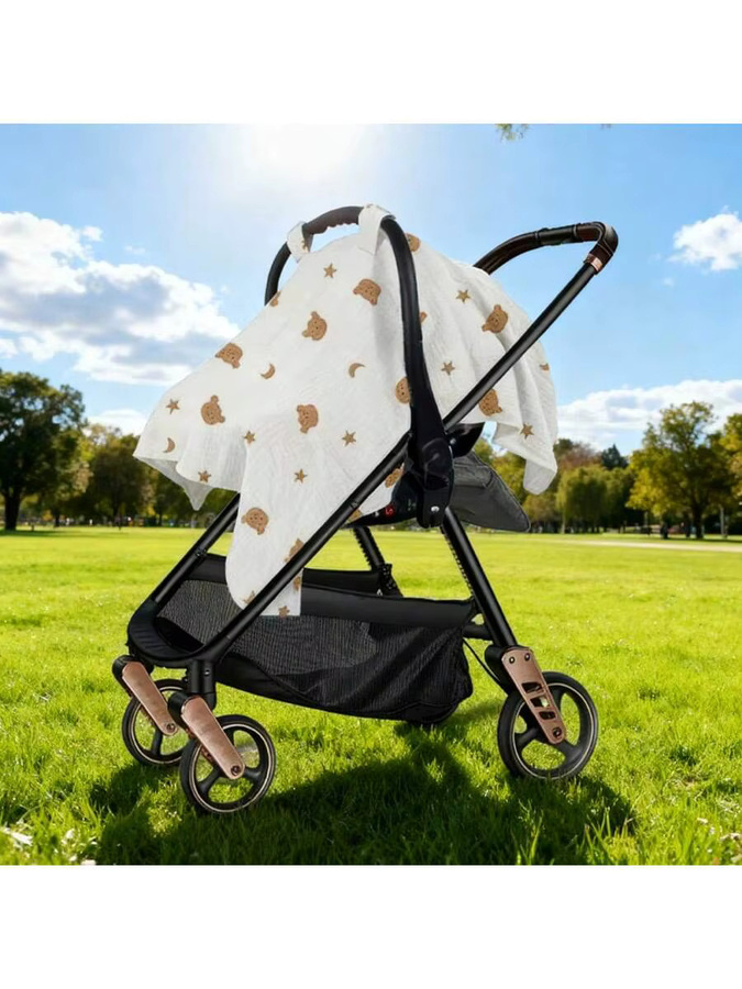 Ultraweicher und atmungsaktiver Kinderwagen-Korbbezug als Sonnenschutz und Staubschutz - Bild 2