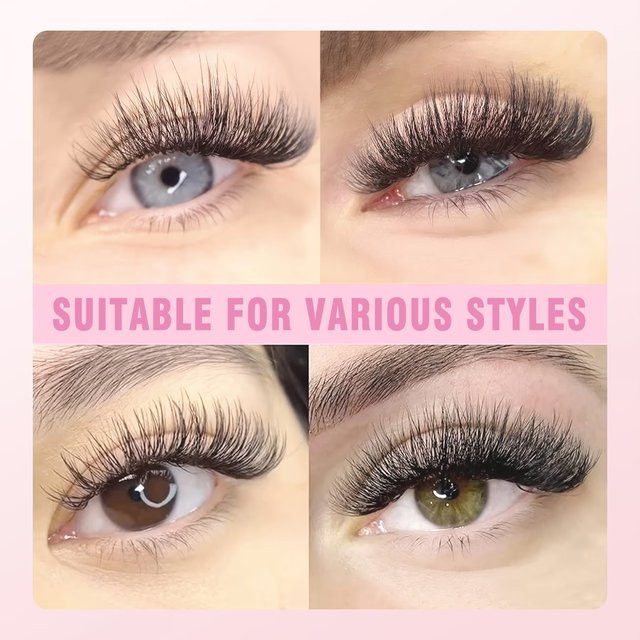 AILAISHI Flourishing Lashes Wimpernverlängerungen, Synthetische Nerz-Wimpern, Kurzer Stiel - Bild 1