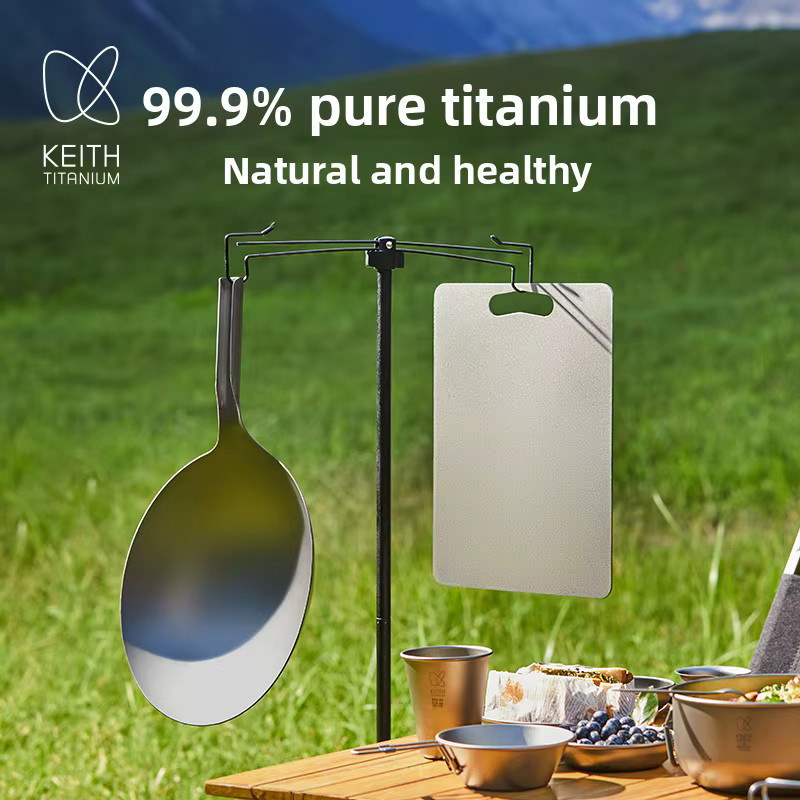 KEITH Titan Wokpfanne für Outdoor Camping und Trekking, Farbe: Silber, Durchmesser: 29,5 cm, Gewicht: 830 g, ohne Beschichtung - Bild 3