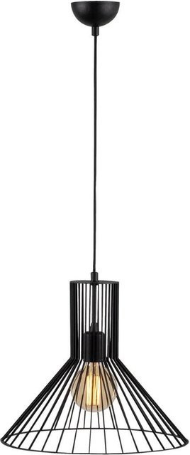 Opviq Pendelleuchte Fellini in Schwarz aus Metall mit E27 Fassung, Höhe: 128 cm, Breite: 38 cm, Tiefe: 38 cm - Bild 1