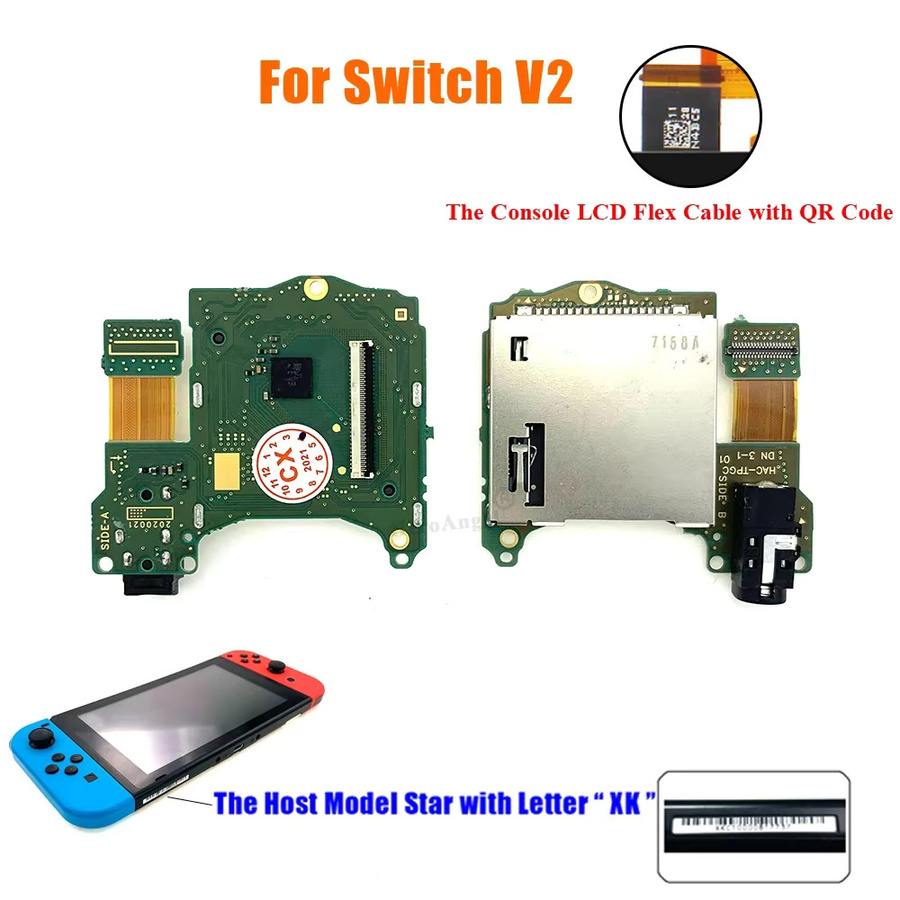 Ersatz-Spielkartenschlitz-Lesegerät mit 3,5 mm Kopfhörerbuchse für Nintendo Switch V1/V2 Spielkonsole - Bild 1