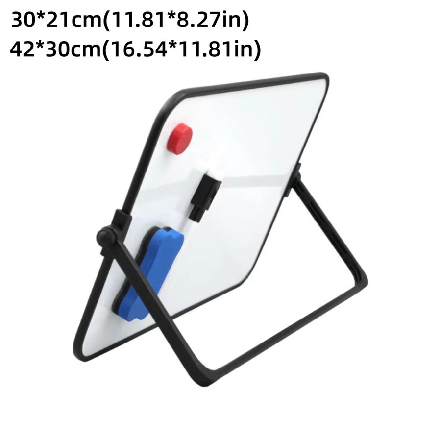 Magnetische Whiteboard-Tafel mit Ständer, doppelseitige Desktop-Whiteboard-Tafel in Weiß für deine Memo-To-Do-Liste - Bild 4