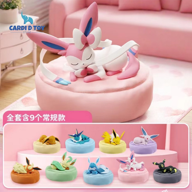 Bandai Pokemon Eevee Evolutions Sleeping Pose Series Blind Box Figur Pink - Bild 1