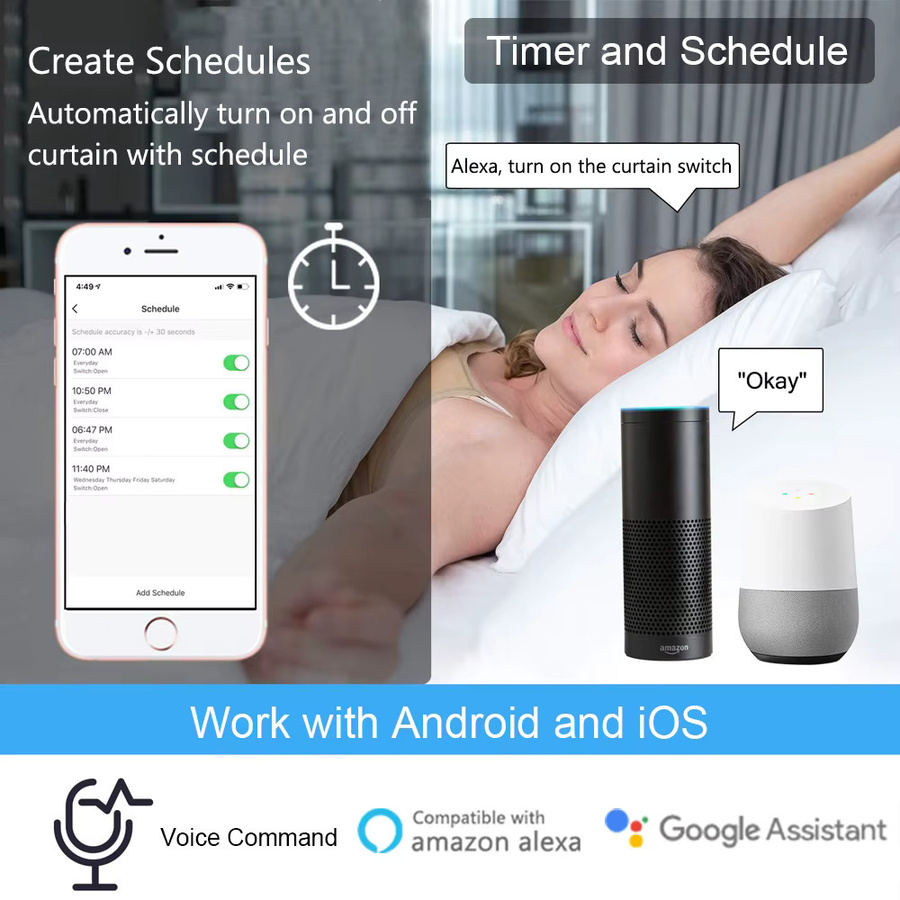 LoraTap ZigBee 3.0 Vorhangjalousien-Schaltmodul für Tuya Smart Life App mit Alexa und Google Assistant Fernsprachsteuerung - Bild 2