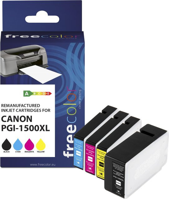 Freecolor K10404F7 Druckerpatronen Set, 4 Stück, High Yield, Schwarz, Cyan, Magenta, Gelb - Bild 1