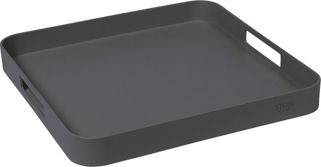 Stern Tablett aus Aluminium in Anthrazit, B/T/H: 40 x 40 x 5 cm - Bild 1