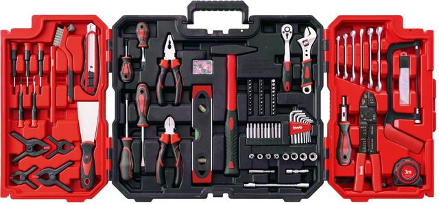 kwb Werkzeugkoffer 125-teiliges Werkzeug-Set in Rot/Schwarz aus Kunststoff und Metall - Bild 1