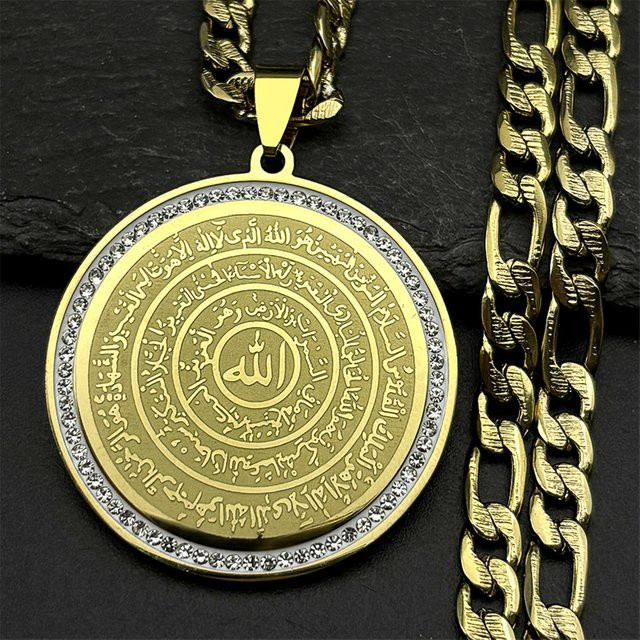 JYTF Halskette Edelstahl, Gold, Kristall, Unisex - Bild 1