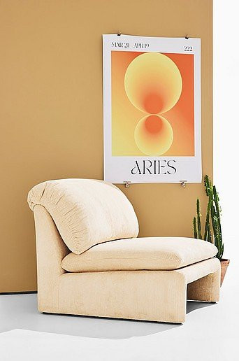 Arlo Sessel im Retro-Design mit Polsterung in Beige, Orange oder Braun - Bild 1