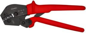Knipex Crimpzange 97 52 05 mit rutschhemmenden Kunststoff-Hüllen in Rot, brüniert, 250 mm - Bild 1