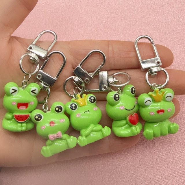 5 Stück Frosch-Schlüsselanhänger - Bild 1